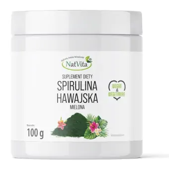 Hawajska Spirulina algi proszek 100g NatVita cena 64,50zł