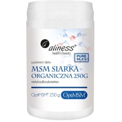 Aliness MSM Siarka Organiczna proszek 250g cena 44,90zł