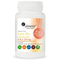 Aliness Kwas Alfa Liponowy R-ALA 200mg 60tabletek cena 54,90zł