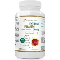 Progress Labs Brahmi Bacopa Monnieri 200mg ekstrakt 20:1 120kapsułek cena 47,90zł