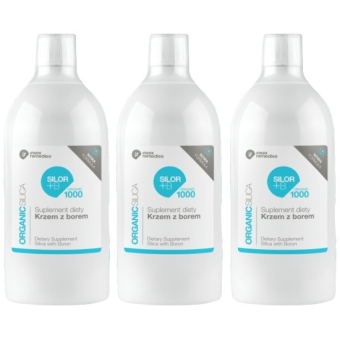 Invex Remedies ZESTAW 3X Suplement diety Silor + B ORGANIC 1000 (z krzemem i borem) 3x1000ml cena 364,90zł