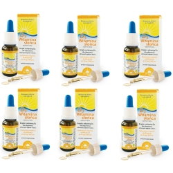 6 x Dr Jacobs D3 Witamina Słońca krople 20ml cena 175,59zł