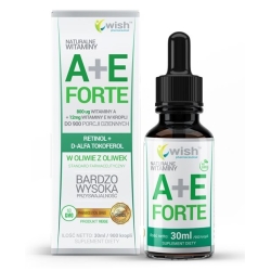 Wish Pharmaceutical Witamina A+E Forte dla wegan krople 30ml cena 39,99zł