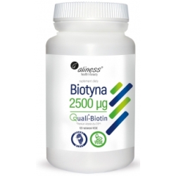 Aliness Biotyna 2500mcg QualiBiotin® 120tabletek VEGE cena 27,90zł