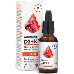 Aura Herbals Witamina D3 4000IU + K2 FORTE krople 30ml cena 39,60zł