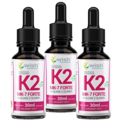 3 x Wish Pharmaceutical Naturalna Witamina K2 MK-7 z Natto Forte dla wegan krople 30ml cena 103,49zł