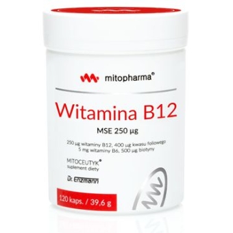 Dr Enzmann Witamina B12 MSE 250µg 120kapsułek Mito-Pharma cena 157,90zł