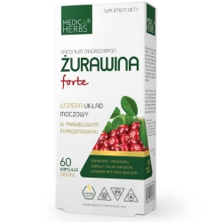 Medica Herbs Żurawina forte 380mg 60kapsułek cena 25,95zł
