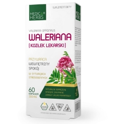 Medica Herbs Waleriana (Kozłek Lekarski) 300mg 60kapsułek cena 22,75zł