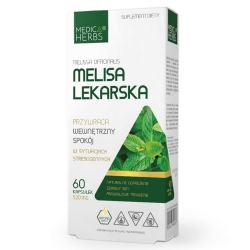 Medica Herbs Melisa Lekarska (Melissa officinalis) 520mg 60kapsułek cena 19,95zł