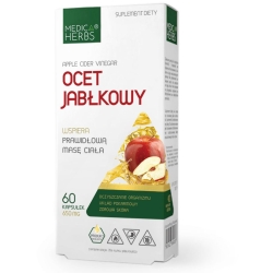 Medica Herbs Ocet jabłkowy 650mg 60kapsułek cena 24,95zł