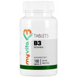 Myvita Witamina B3 (niacyna) 50mg 100tabletek cena 18,95zł