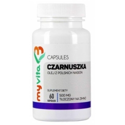 MyVita Olej z czarnuszki 500mg 60kapsułek cena 21,95zł