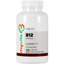 MyVita Witamina B12 100mcg 250tabletek cena 31,95zł