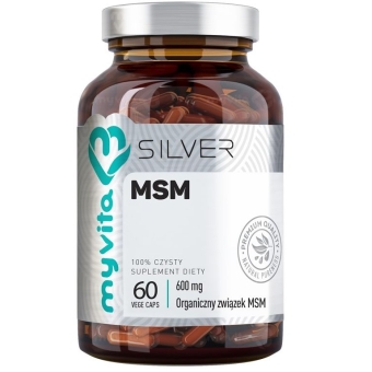 Myvita Silver Pure MSM 600mg 60kapsułek cena 29,90zł