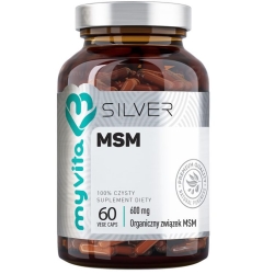 Myvita Silver Pure MSM 600mg 60kapsułek cena 29,90zł