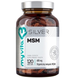 Myvita Silver Pure MSM 600mg 120kapsułek cena 47,00zł