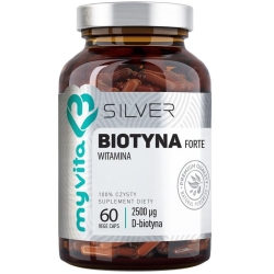 Myvita Silver Pure Biotyna forte 2500mcg 60kapsułek cena 29,90zł