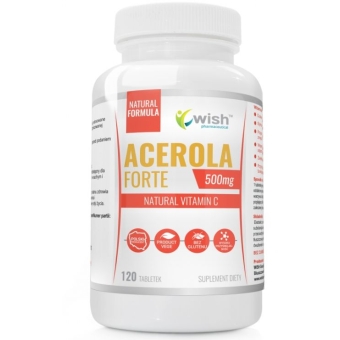 Wish Pharmaceutical Acerola Forte 500mg naturalna witamina C 120tabletek cena 20,99zł
