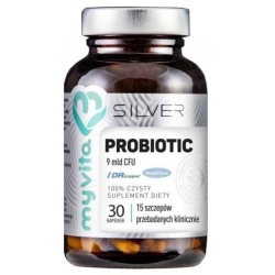 Myvita Silver Pure Probiotic 9 mld CFU 30kapsułek cena 42,00zł