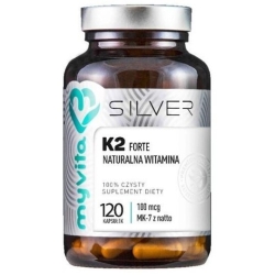 Myvita Silver Pure Witamina K2 forte 100mcg 120kapsułek cena 63,00zł