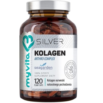 Myvita Silver Pure Kolagen Arthro - naturalny kolagen norweski 120kapsułek cena 63,00zł