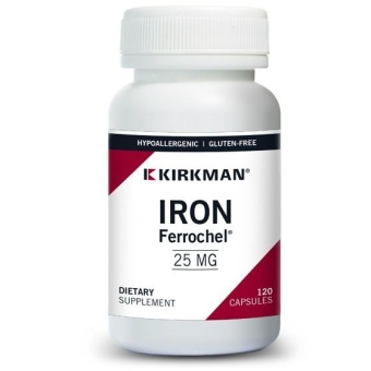 Kirkman Iron 25mg żelazo (Hypoallergenic) 120kapsułek cena 187,90zł