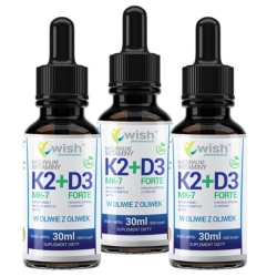 3 x Wish Pharmaceutical Witamina K2 + D3 Forte 30ml 900kropli cena 134,80zł