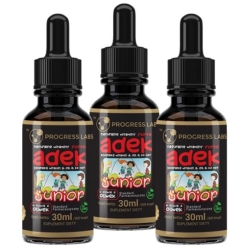 Zestaw: 3 x Progress Labs ADEK Junior Forte krople dla dzieci 30ml cena 141,00zł