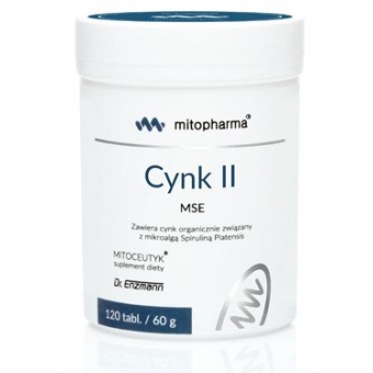 Dr Enzmann Cynk II MSE dwuwartościowy 120tabletek Mito-Pharma