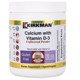 Kirkman Calcium with Vitamin D-3 Powder Unflavored wapń i witamina D3 proszek smak neutralny 227g cena 194,90zł