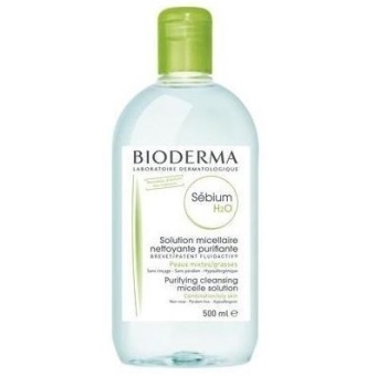 Bioderma Sebium H2O płyn micelarny do oczyszczania twarzy 500ml cena 46,79zł