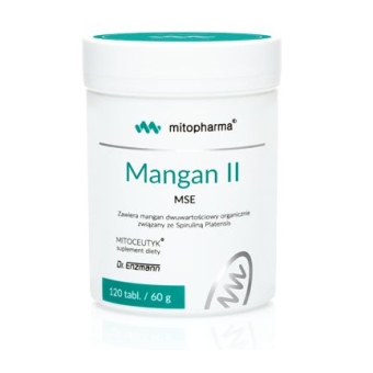 Dr Enzmann Mangan II dwuwartościowy MSE 120tabletek Mito-Pharma cena 121,60zł