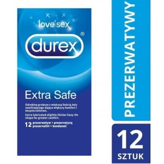 Durex Extra Safe prezerwatywy 12sztuk cena 33,50zł