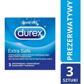 Durex Extra Safe prezerwatywy 3sztuki cena 7,95zł