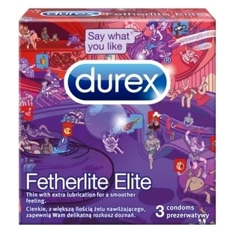 Durex Prezerwatywy Fetherlite Elite Emoji 3sztuki cena 11,50zł