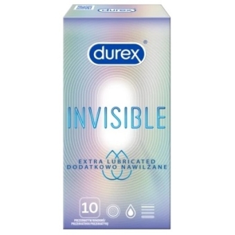 Durex Invisible dodatkowo nawilżanie prezerwatywy 10sztuk cena 44,80zł