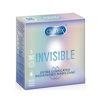 Durex Invisible dodatkowo nawilżanie prezerwatywy 3sztuki cena 13,50zł