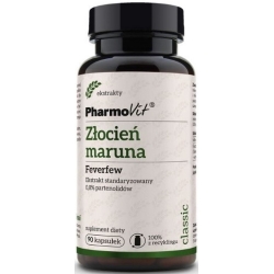 Pharmovit Złocień maruna (Feverfew) ekstrakt 0,8% partenolidów 90kapsułek cena 25,20zł