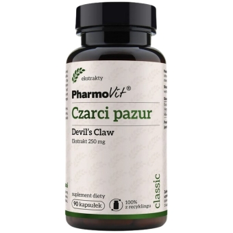 Pharmovit Czarci pazur (Devil`s Claw) 250mg 90kapsułek cena 30,80zł