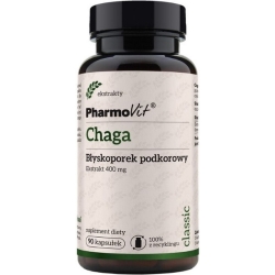 Pharmovit Chaga (Błyskoporek podkorowy) 400mg 90kapsułek cena 28,10zł