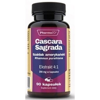 Pharmovit Cascara sagrada 200 mg 90 kapsułek cena 40,65zł