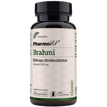 Pharmovit Brahmi (Bakopa drobnolistna) 20:1 200mg 90kapsułek cena 32,20zł