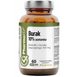 Pharmovit Burak 10% azotanów 450mg 60kapsułek Vcaps cena 34,90zł