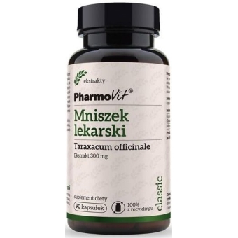 Pharmovit Mniszek lekarski (taraxacum officinale) 4:1 300mg 90kapsułek cena 27,60zł