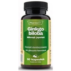 Pharmovit Ginkgo Biloba 24% glikozydów flawonowych 90kapsułek cena 39,90zł