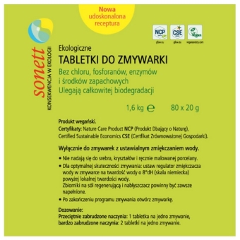 Sonett Tabletki do zmywarki 1600g 80sztuk cena 65,50zł