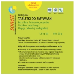 Sonett Tabletki do zmywarki 1600g 80sztuk cena 65,50zł