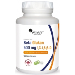 Aliness Beta Glukan Yestimun 1,3-1,6 ß-D 500mg 100kapsułek Vege + próbki gratis cena 69,90zł