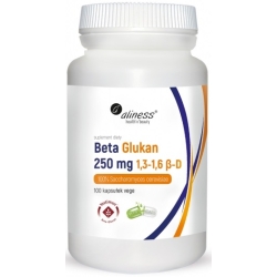 Aliness Beta Glukan Yestimun 1,3-1,6 ß-D 250mg 100kapsułek Vege cena 44,90zł